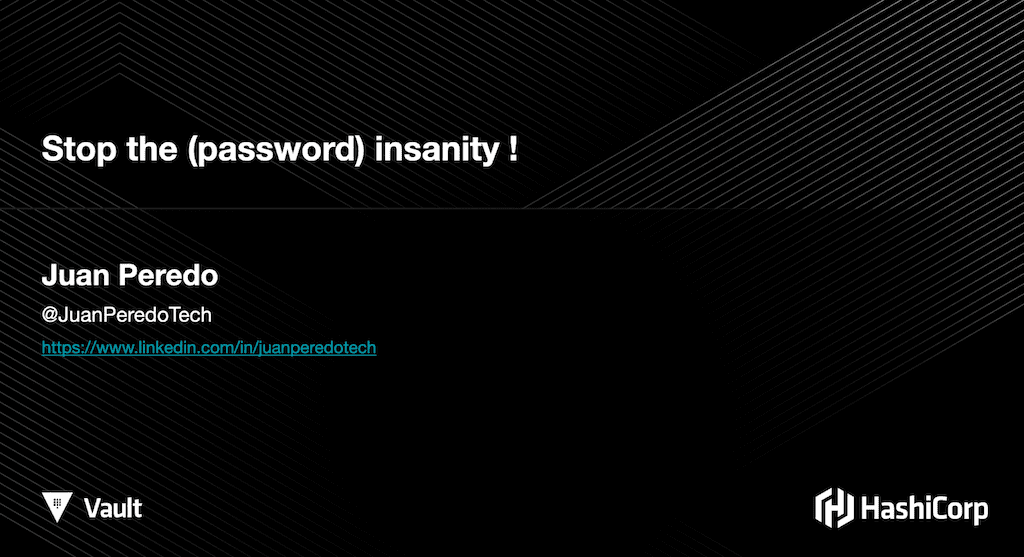 Link to slides for Stop the password insanity!