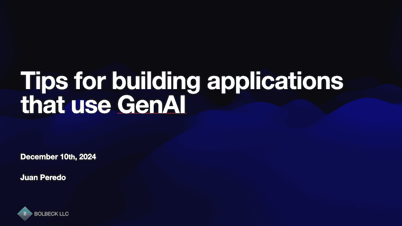 Integrating GenAI into your next application